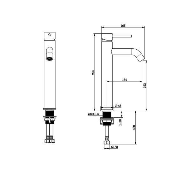 Смеситель для раковины Bronze de Luxe Scandi 1452W Белый глянцевый Смеситель для раковины Bronze de Luxe Scandi 1452W Белый глянцевый