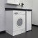 Тумба с раковиной Comforty Лозанна 100 00-00013800 под стиральную машину Белая глянцевая Калакатта Блэк Тумба с раковиной Comforty Лозанна 100 00-00013800 под стиральную машину Белая глянцевая Калакатта Блэк