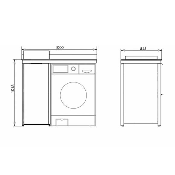 Тумба с раковиной Comforty Лозанна 100 00-00013800 под стиральную машину Белая глянцевая Калакатта Блэк Тумба с раковиной Comforty Лозанна 100 00-00013800 под стиральную машину Белая глянцевая Калакатта Блэк
