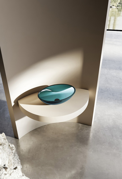 Раковина-чаша Abber Kristall 50 AT2802Aquamarin Бирюзовая