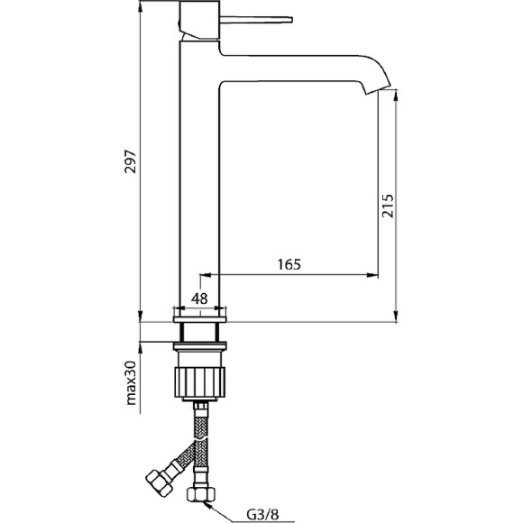 Смеситель для раковины Damixa Sirius 860220000 Хром