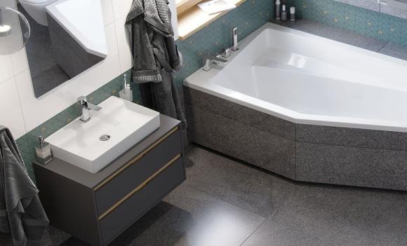 Тумба под раковину Excellent Tuto 80 MLEX.0104.800.GRBL подвесная Серый Дуб