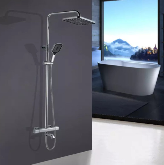 Душевая система ALMAes GaLaxy SDI-1803 с термостатом Хром Душевая система ALMAes GaLaxy SDI-1803 с термостатом Хром