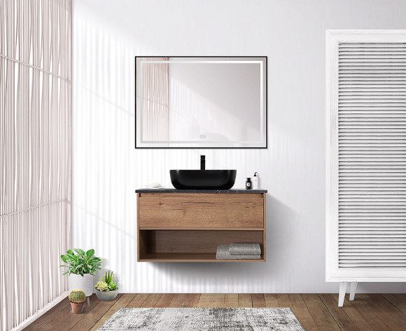 Тумба под раковину BelBagno Kraft 100 KRAFT-1000-1C-SO-RT подвесная Rovere Tabacco Тумба под раковину BelBagno Kraft 100 KRAFT-1000-1C-SO-RT подвесная Rovere Tabacco