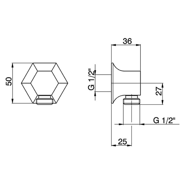 Шланговое подключение Cisal Cherie CE01700021 Хром