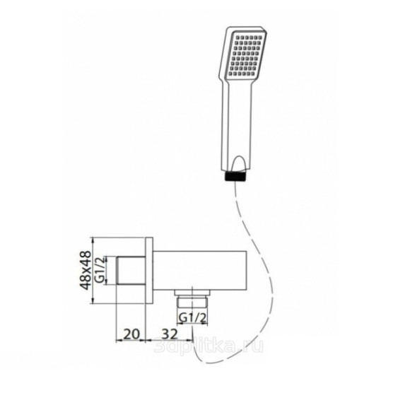 Душевой гарнитур BelBagno Romano ROM-DFS-CRM Хром