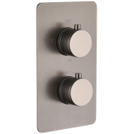 Смеситель для душа Boheme Cell 134-3-GM с термостатом Оружейная сталь