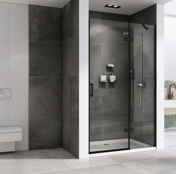 Душевая дверь Abber Zart 120 AG08120B профиль Черный стекло прозрачное Душевая дверь Abber Zart 120 AG08120B профиль Черный стекло прозрачное