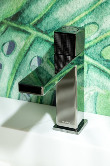 Смеситель для раковины Boheme Quad 159-SGM Оружейная сталь глянцевая