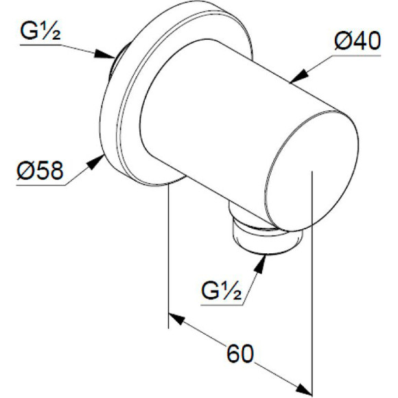 Шланговое подключение Kludi Nova Fonte 2054339-15 Черное матовое