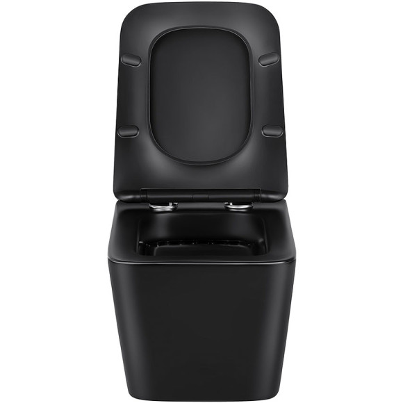 Унитаз Vincea Q-Line VT1-12MB подвесной Черный матовый с сиденьем Микролифт Унитаз Vincea Q-Line VT1-12MB подвесной Черный матовый с сиденьем Микролифт
