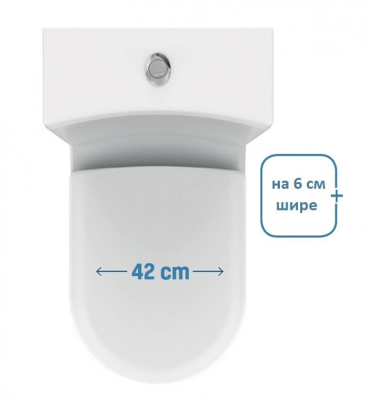 Унитаз компакт Creavit Grande GR360-11CB00E-0000 Белый без бачка и сиденья Унитаз компакт Creavit Grande GR360-11CB00E-0000 Белый без бачка и сиденья