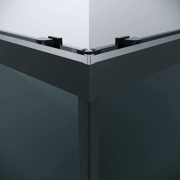 Душевой уголок Grossman Cosmo 80х80 300.K33.02.8080.21.10 профиль Черный матовый стекло тонированное Душевой уголок Grossman Cosmo 80х80 300.K33.02.8080.21.10 профиль Черный матовый стекло тонированное