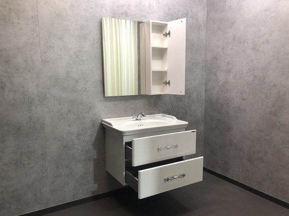 Зеркало со шкафом Comforty Неаполь 80 00004147561 Белое