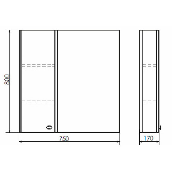 Зеркало со шкафом Comforty Неаполь 80 00004147561 Белое