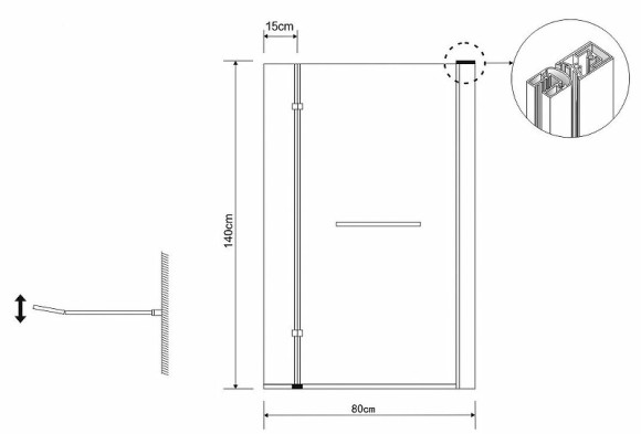 Шторка на ванну Grossman 80x150 GR-108 профиль Хром стекло прозрачное Шторка на ванну Grossman 80x150 GR-108 профиль Хром стекло прозрачное