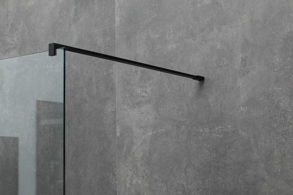 Душевая перегородка Allen Brau Infinity 1 100 3.21015.BBA профиль Черный браш стекло прозрачное