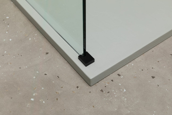 Душевая перегородка Allen Brau Infinity 1 100 3.21015.BBA профиль Черный браш стекло прозрачное