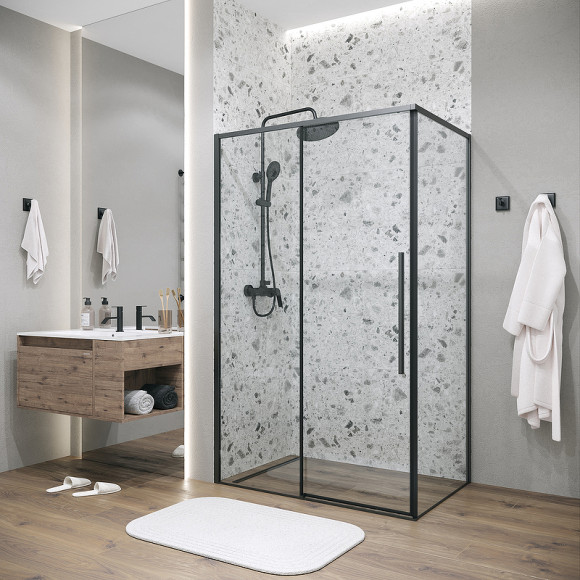 Душевой уголок Grossman Galaxy 130х70 120.K33.01.1370.21.00 профиль Черный матовый стекло прозрачное Душевой уголок Grossman Galaxy 130х70 120.K33.01.1370.21.00 профиль Черный матовый стекло прозрачное