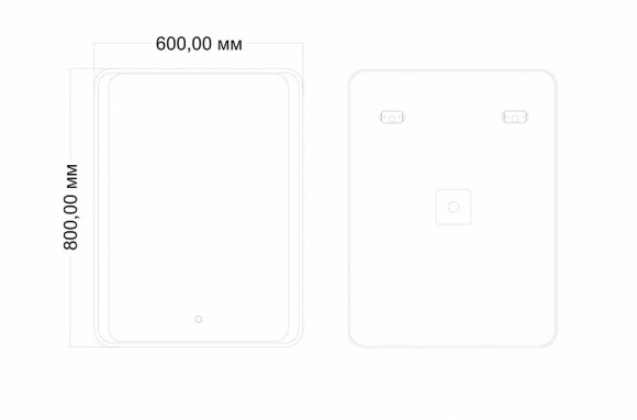 Зеркало Art&Max Elegant AM-Ele-600-800-DS-F с подсветкой с сенсорным выключателем