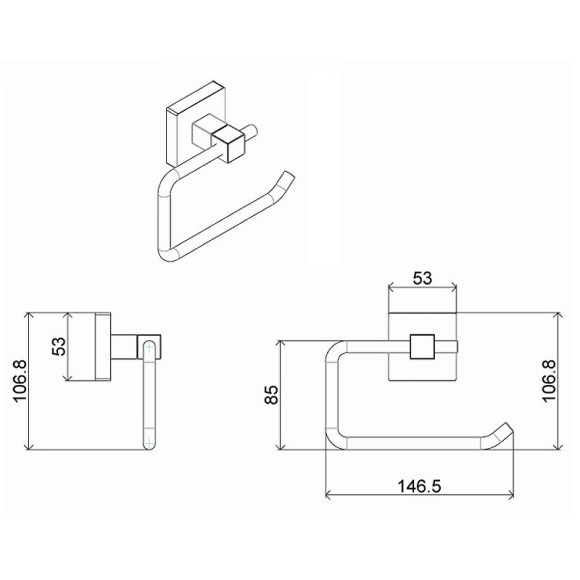 Держатель туалетной бумаги Azario Rina AZ-87010A Хром Держатель туалетной бумаги Azario Rina AZ-87010A Хром