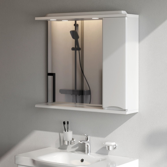 Зеркало со шкафом AM.PM Like 80 R M80MPR0801WG с подсветкой Белый Зеркало со шкафом AM.PM Like 80 R M80MPR0801WG с подсветкой Белый