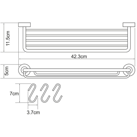 Полка корзина WasserKRAFT Donau K-9415 Хром Полка корзина WasserKRAFT Donau K-9415 Хром