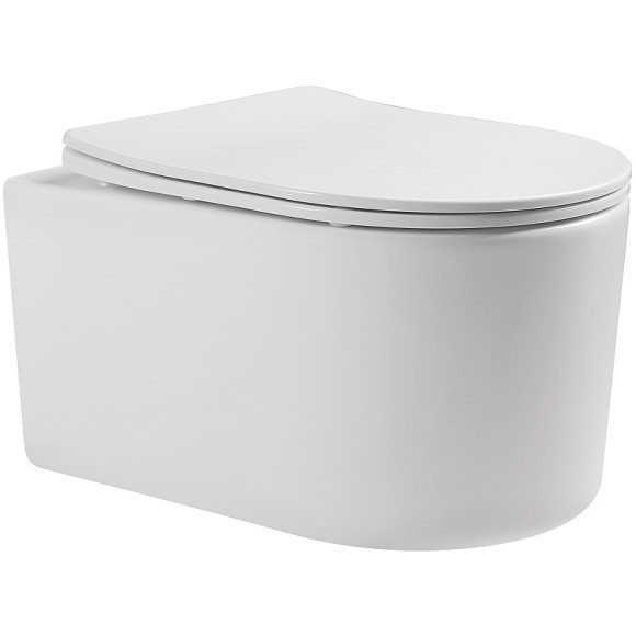 Комплект унитаза с инсталляцией Aquatek Set Aquatek Мия 4в1 с сиденьем Микролифт и клавишей смыва Белый глянцевый Никель