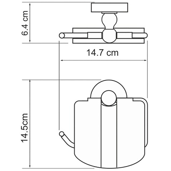 Держатель туалетной бумаги WasserKRAFT Nau K-7725 с крышкой Хром Держатель туалетной бумаги WasserKRAFT Nau K-7725 с крышкой Хром