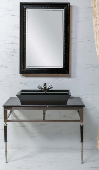 Консоль под раковину Boheme Armadi Art Vogue 100 890-CR Хром Черная