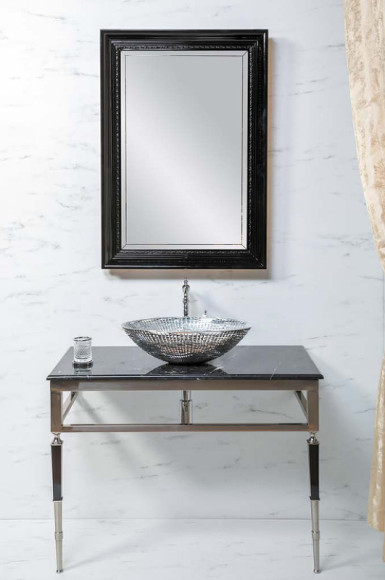 Консоль под раковину Boheme Armadi Art Vogue 100 890-CR Хром Черная