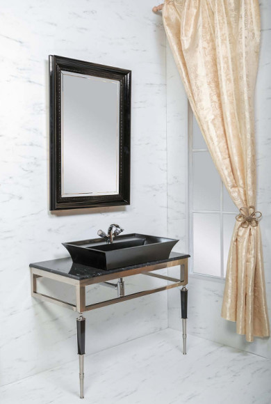 Консоль под раковину Boheme Armadi Art Vogue 100 890-CR Хром Черная