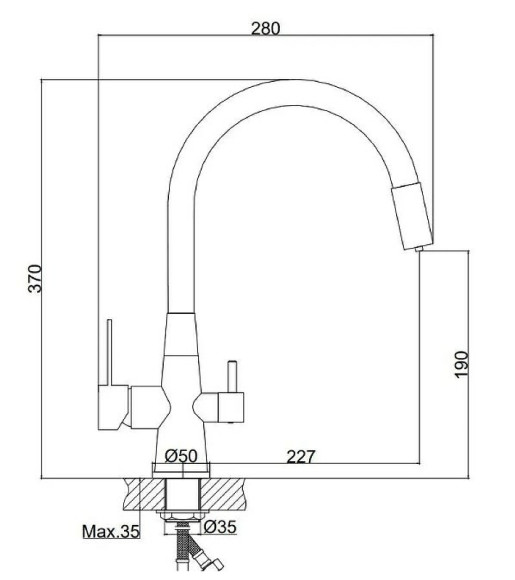 Смеситель для кухни Haiba HB76858-8 Хром Белый Смеситель для кухни Haiba HB76858-8 Хром Белый