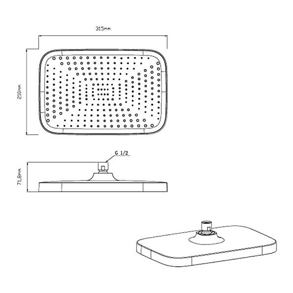 Душевая система Vincea VSFW-422T1MB с термостатом Черная матовая Душевая система Vincea VSFW-422T1MB с термостатом Черная матовая