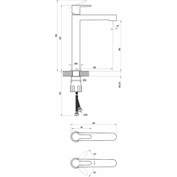 Смеситель для раковины Ravak Puri PU 015.00 X070114 Хром Смеситель для раковины Ravak Puri PU 015.00 X070114 Хром