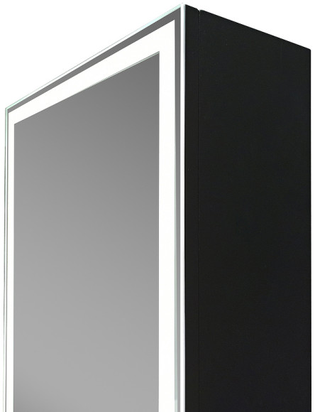 Зеркальный шкаф Континент Mirror Box black Led 40 МВК050 с подсветкой Черный