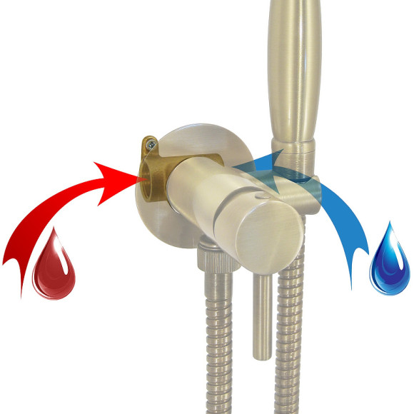 Гигиенический душ со смесителем Giulini Futuro FSH25/1531BR Бронза