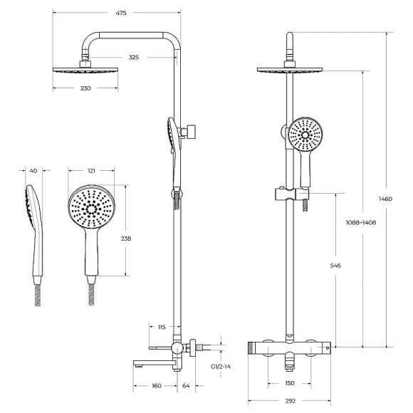 Душевая система Cezares Relax RELAX-CVD-01 Хром Душевая система Cezares Relax RELAX-CVD-01 Хром