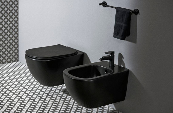 Комплект унитаза с инсталляцией Ideal Standard Tesi Aqua Blade T3868V3/123A6 с сиденьем Микролифт и Черной матовой клавишей смыва Комплект унитаза с инсталляцией Ideal Standard Tesi Aqua Blade T3868V3/123A6 с сиденьем Микролифт и Черной матовой клавишей смыва