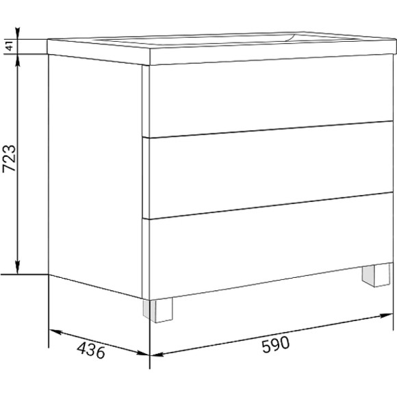 Тумба под раковину Marka One Mix 60Н У75940 Белая Тумба под раковину Marka One Mix 60Н У75940 Белая