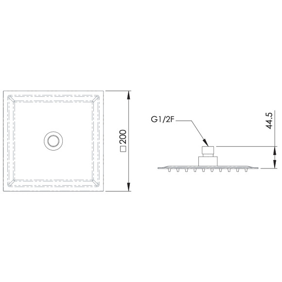 Верхний душ Remer 357UFS20NOx Черный матовый Верхний душ Remer 357UFS20NOx Черный матовый