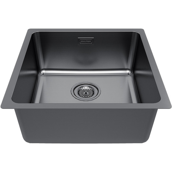Кухонная мойка Paulmark Yuni 44 Uni YU44-GM Вороненная сталь Кухонная мойка Paulmark Yuni 44 Uni YU44-GM Вороненная сталь