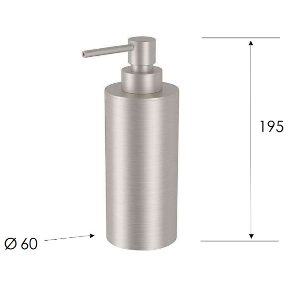 Дозатор для жидкого мыла Remer X-Style Inox SSXI13A Нержавеющая сталь