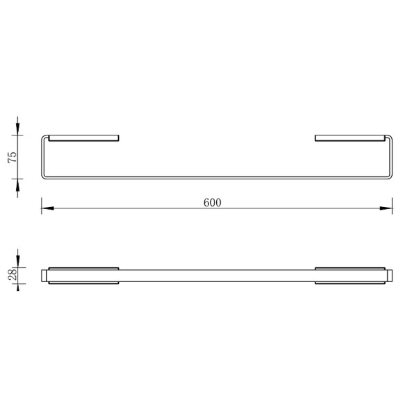 Полотенцедержатель Whitecross Cubo nickel brushed CU2452NIB Брашированный никель Полотенцедержатель Whitecross Cubo nickel brushed CU2452NIB Брашированный никель