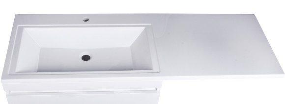 Тумба под раковину Style Line Даллас Люкс Plus 140 L СС-00002385 Белая