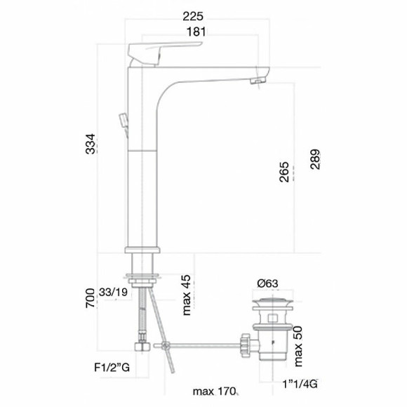 Смеситель для раковины Webert Sax Evolution SE830402740 Белый