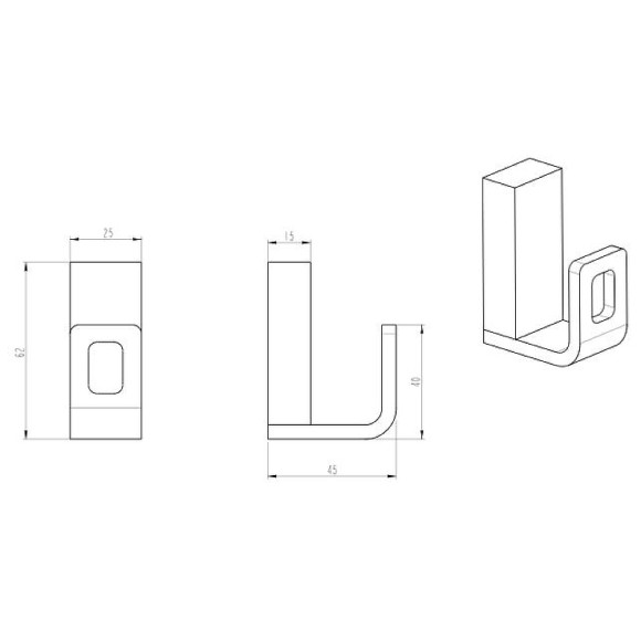 Крючок Boheme Q 10946-MW Белый матовый Крючок Boheme Q 10946-MW Белый матовый