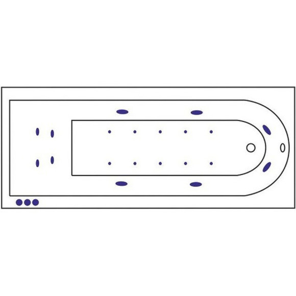 Акриловая ванна Excellent Aurum 180x80 WAEX.AUR18.LUX.CR с гидромассажем Акриловая ванна Excellent Aurum 180x80 WAEX.AUR18.LUX.CR с гидромассажем