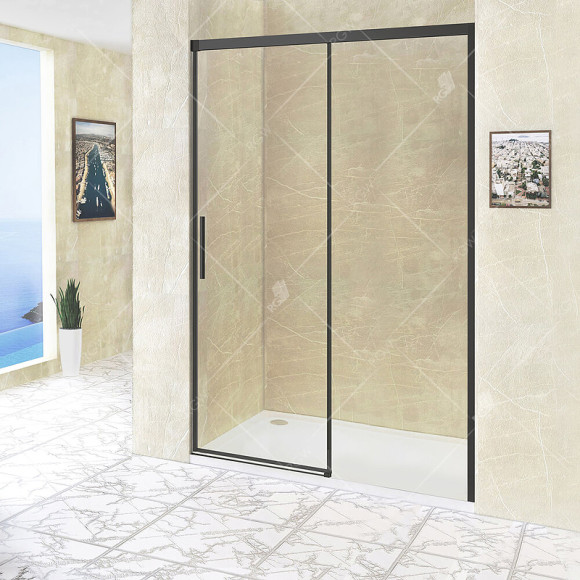 Душевая дверь RGW Leipzig LE-12B 160 34121216-14 профиль Черный стекло прозрачное