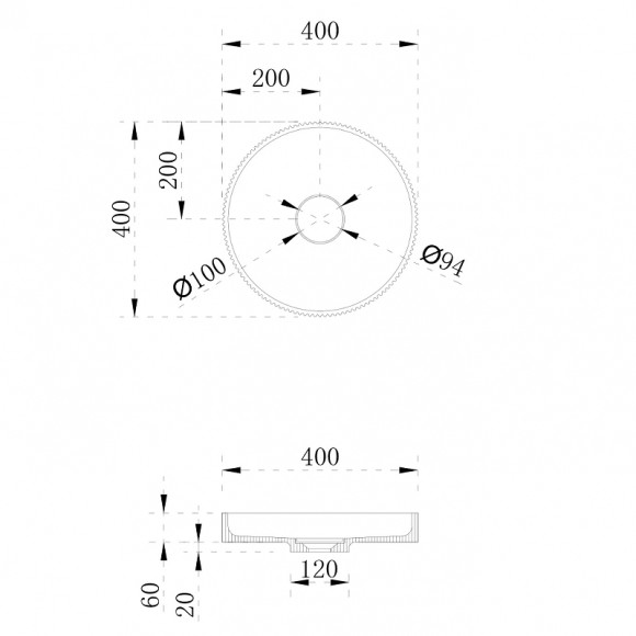 Раковина-чаша Abber Stein 40 AS2604 Белая матовая Раковина-чаша Abber Stein 40 AS2604 Белая матовая